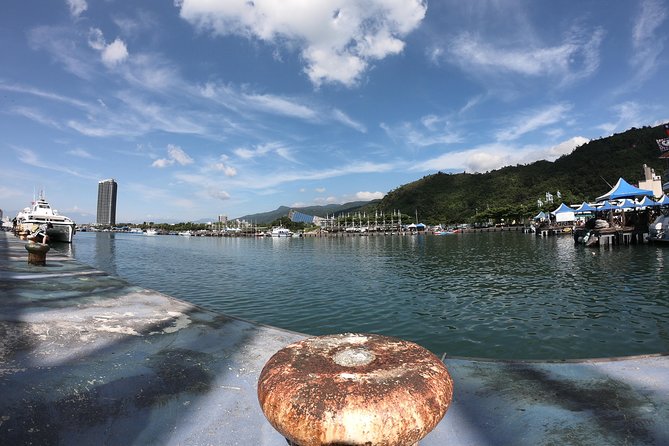 Private Tour to Yilan Kavalan Whisky Distillery - Mr. Brown Cafe and the view toward Guishan Island