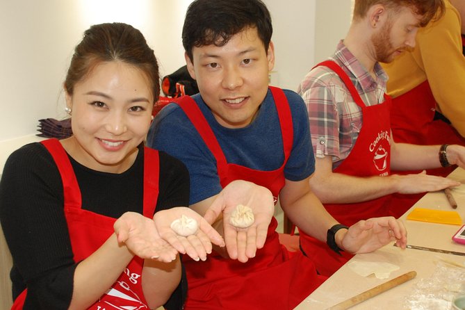 Xiao Long Bao, Chicken vermicelli with mushroom and sesame oil, Tofu strips salad, Bubble milk tea. Taiwan Traditional Delicacies Experience-A (Taipei Cooking Class) - The four dishes on your worktable